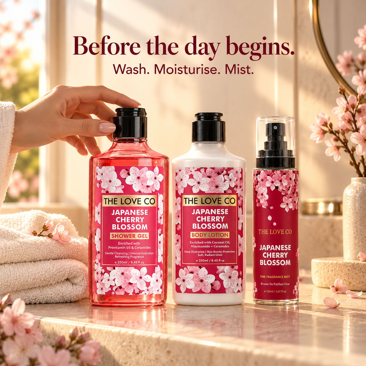 Japanese Cherry Blossom morning ritual