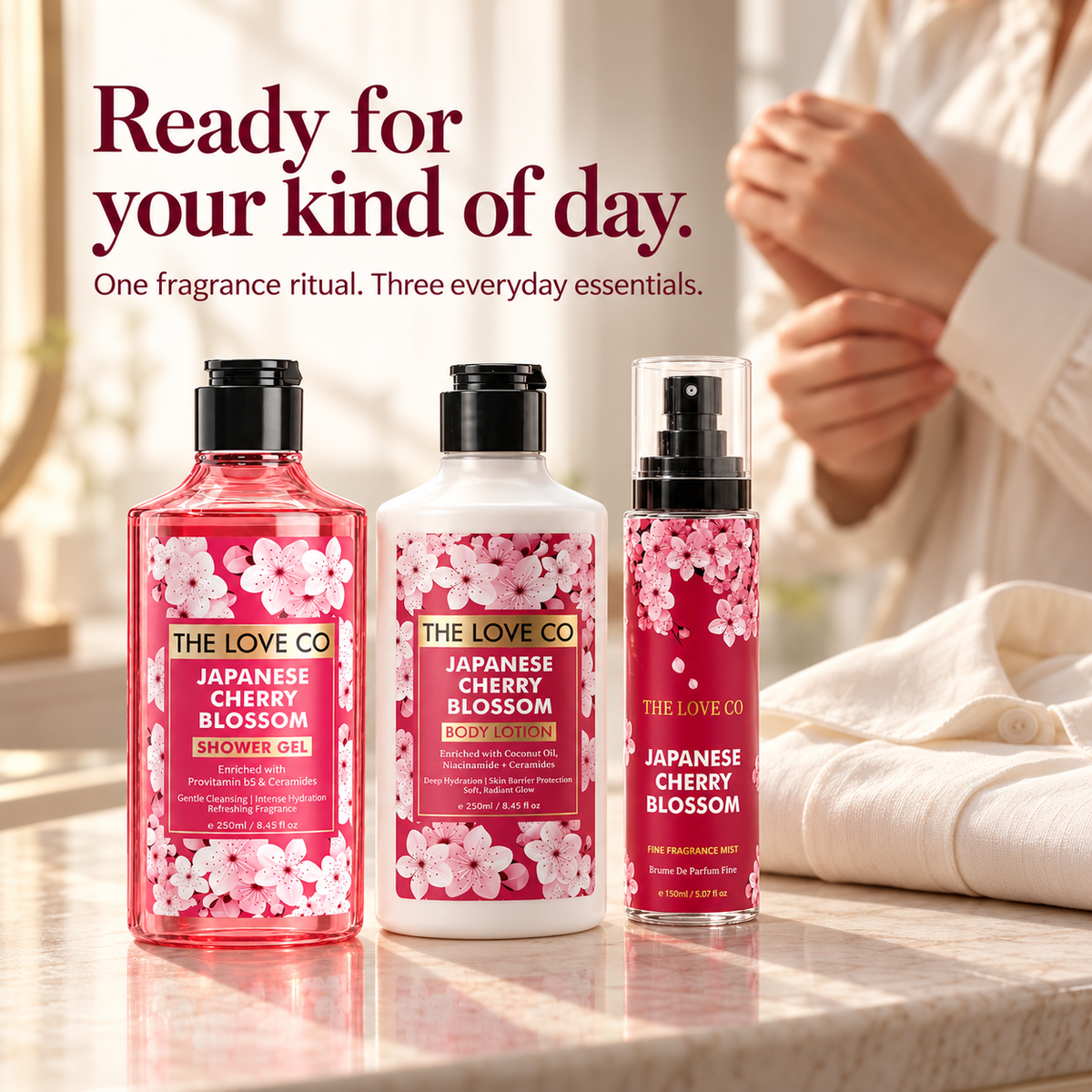 Japanese Cherry Blossom morning ritual