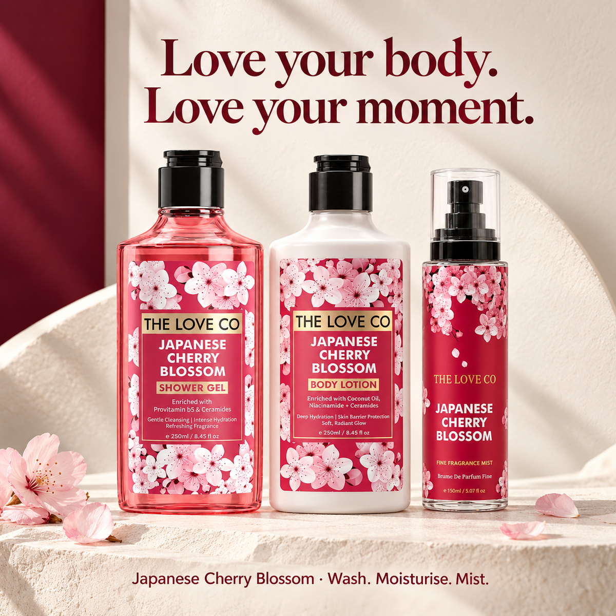 Japanese Cherry Blossom product trio
