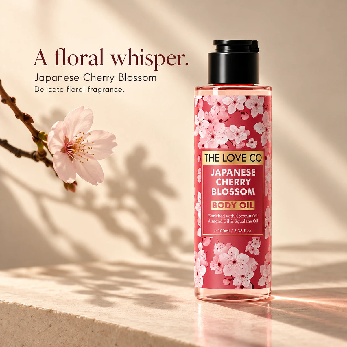 Japanese Cherry Blossom Body Oil, a floral whisper