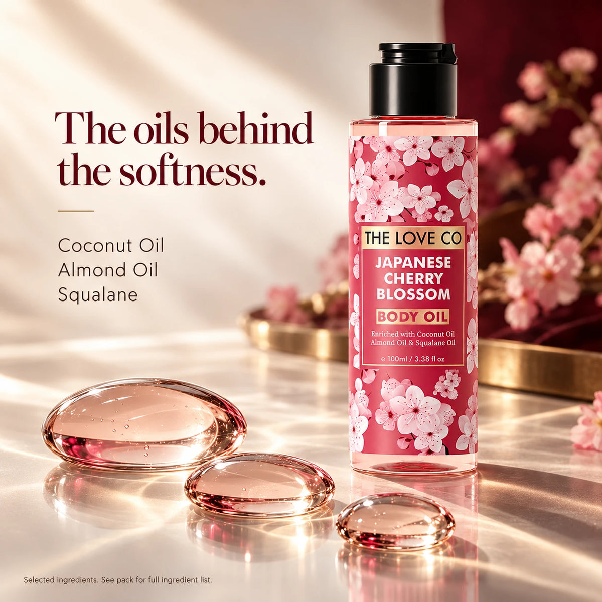 The oils in Japanese Cherry Blossom Body Oil