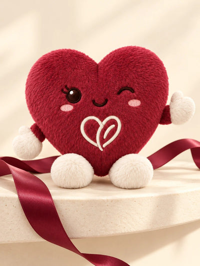 Lovie with a burgundy ribbon