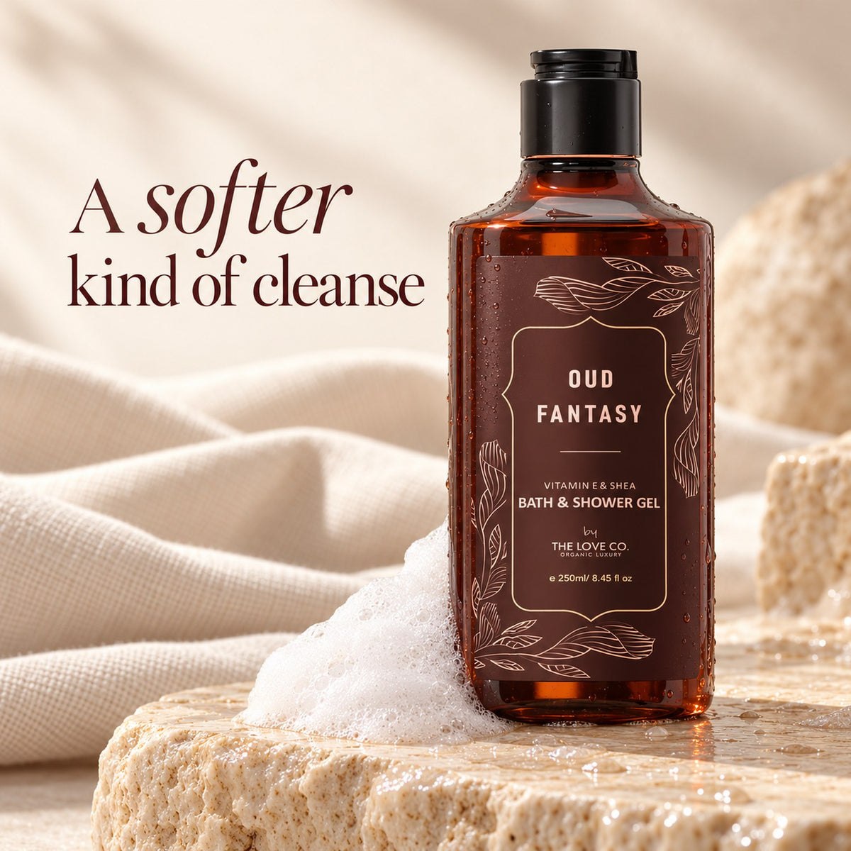 Oud Fantasy Body Wash, lather