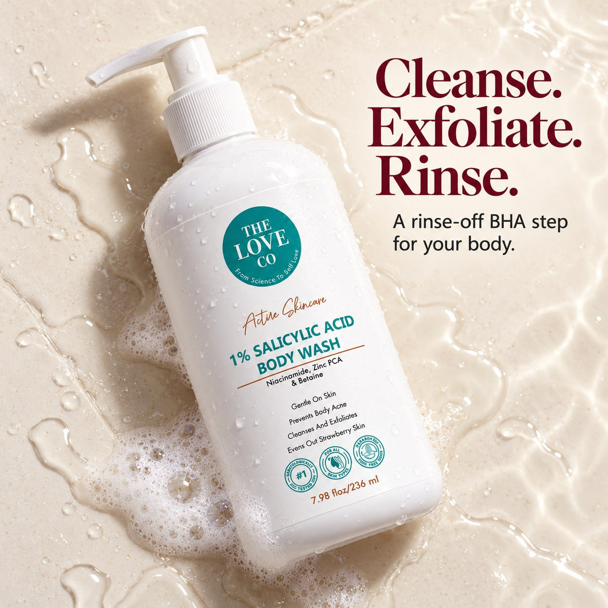 1% Salicylic Acid Body Wash, cleansing