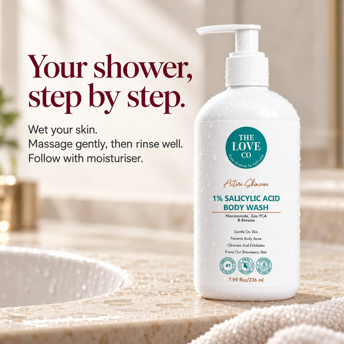 1% Salicylic Acid Body Wash, directions