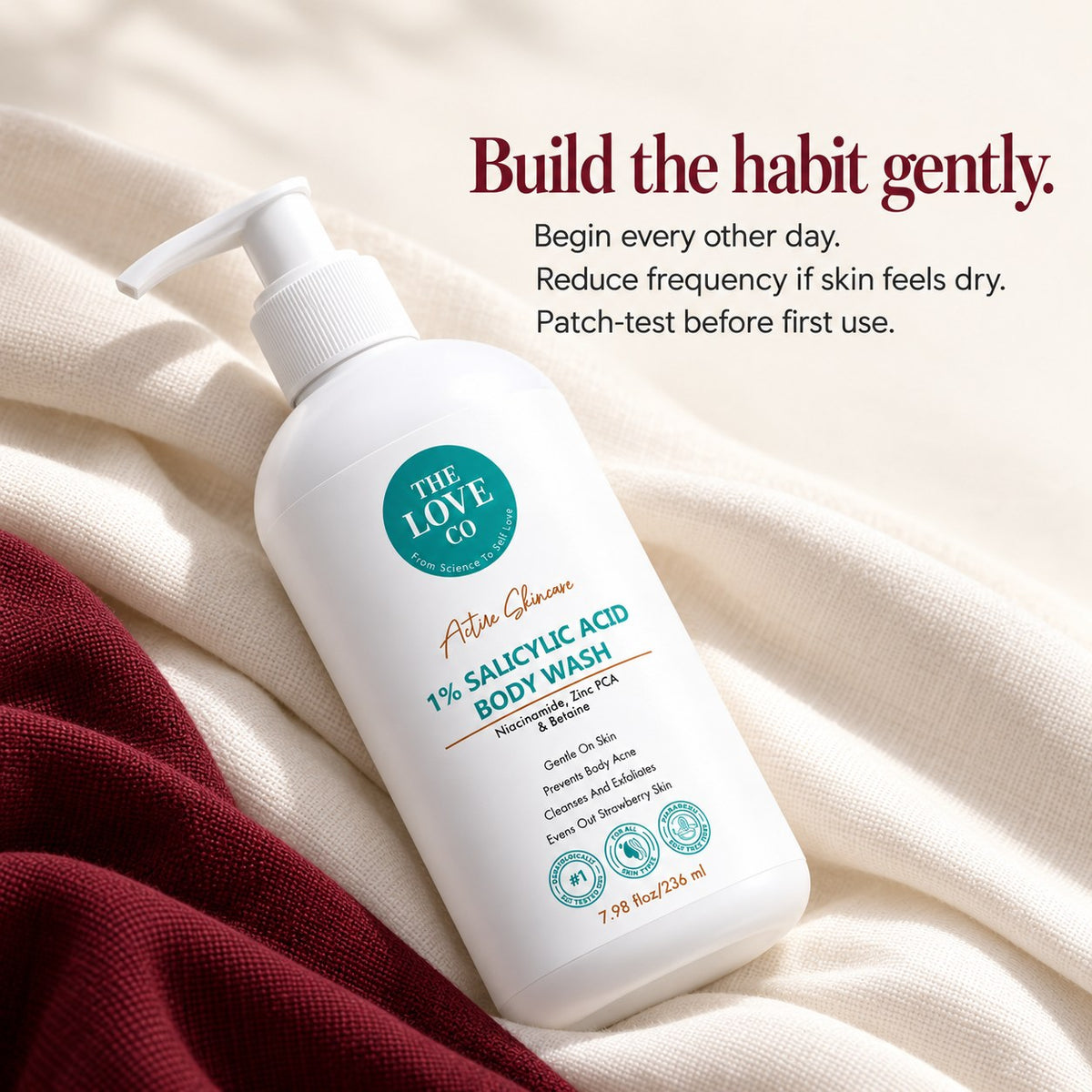 1% Salicylic Acid Body Wash, frequency