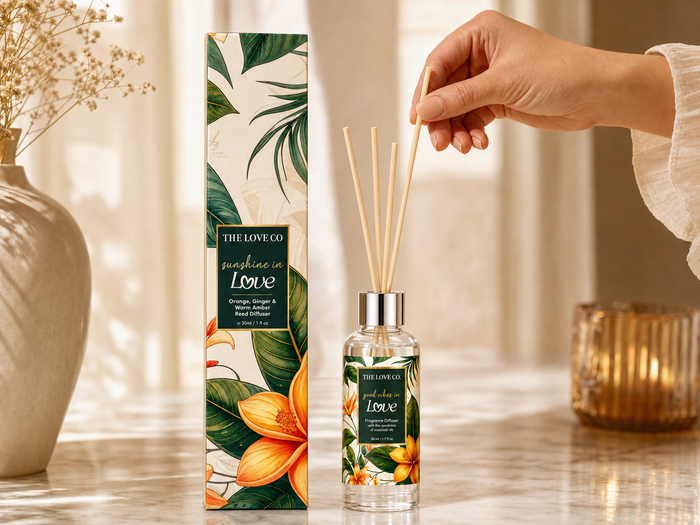 Placing the reeds in the bottle