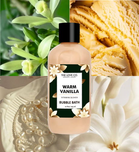 warm vanilla bubble bath The Love Co