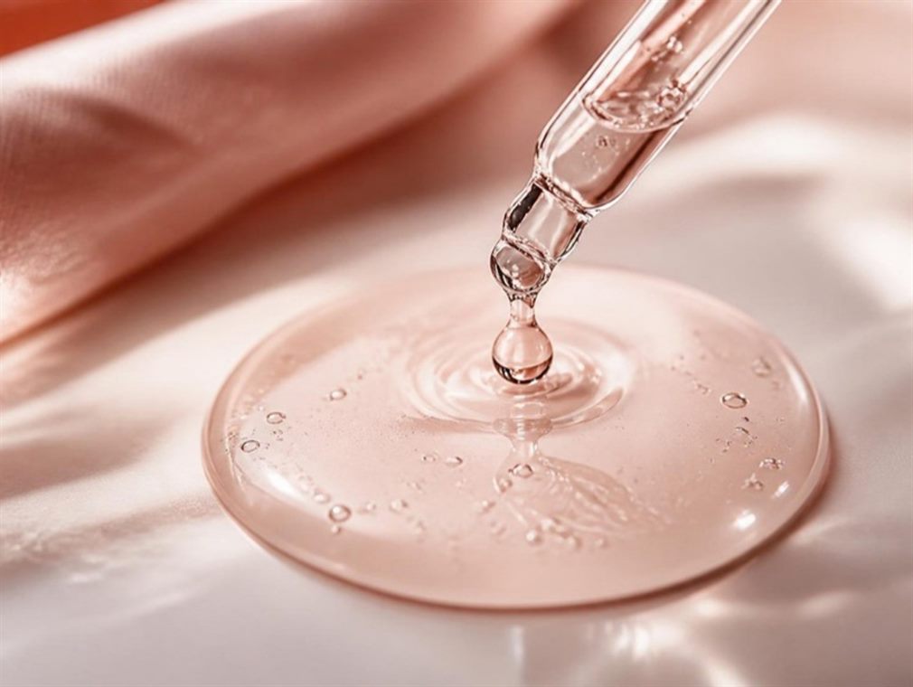 Pipette of clear niacinamide serum