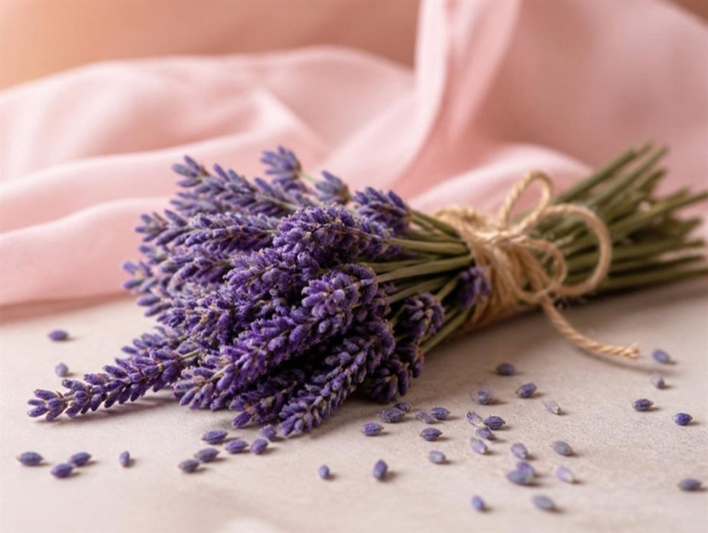 Fresh lavender sprigs