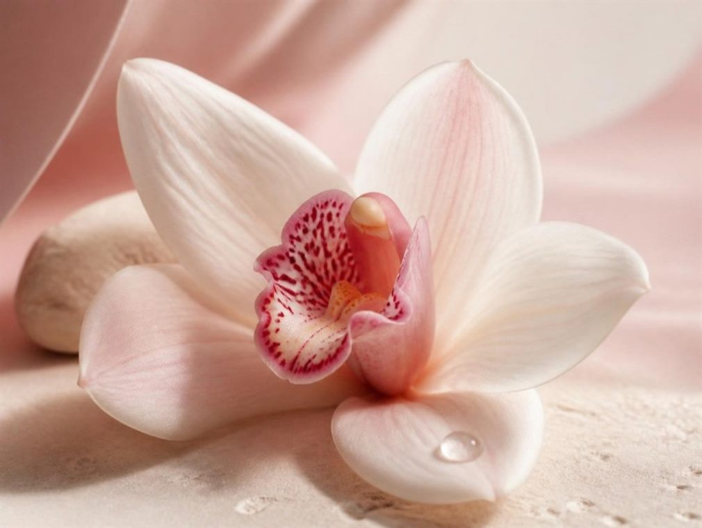 White and pink orchid