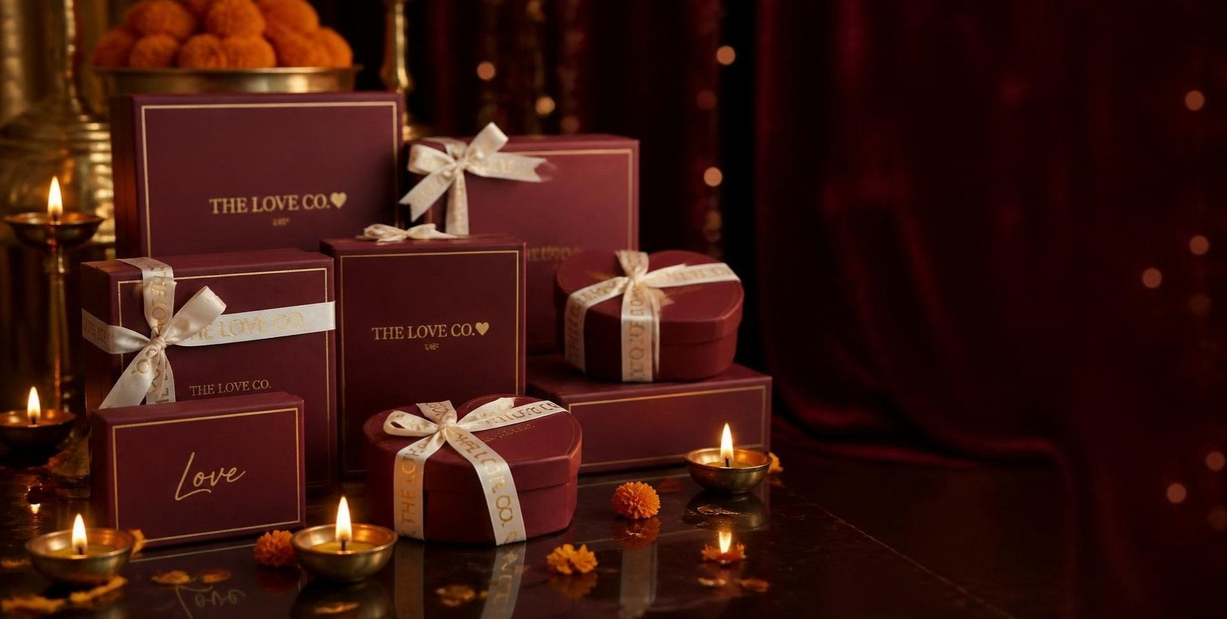 The Love Co gift boxes, beautifully boxed and ready to gift